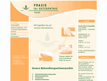 Tablet Screenshot of osteopathie-tetzlaff.de